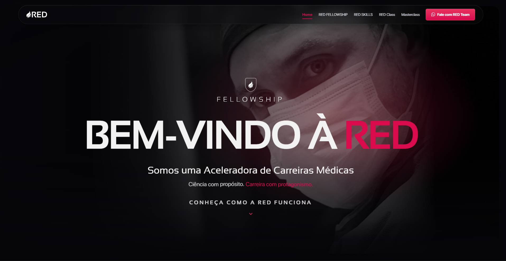 Captura de tela do site MedRed Academy